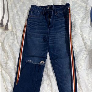 Striped down side, Abercrombie Jeans